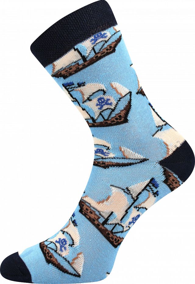 Boma Voxx Obrázkové ponožky MIX A 3 páry - planety, lodě, dinosauři