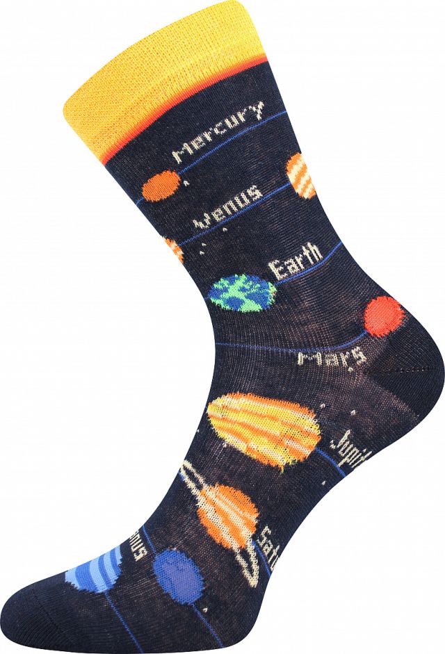 Boma Voxx Obrázkové ponožky MIX A 3 páry - planety, lodě, dinosauři