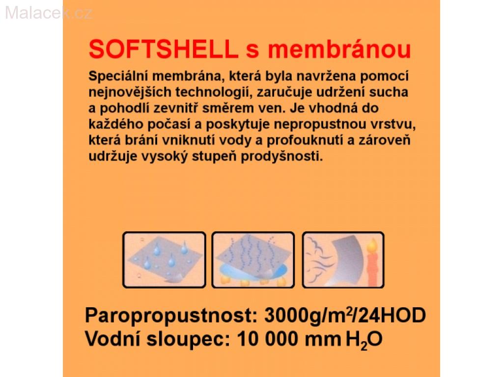 Dětské kalhoty Fantom SOFTSHELL se sníženým sedem - šedý melír