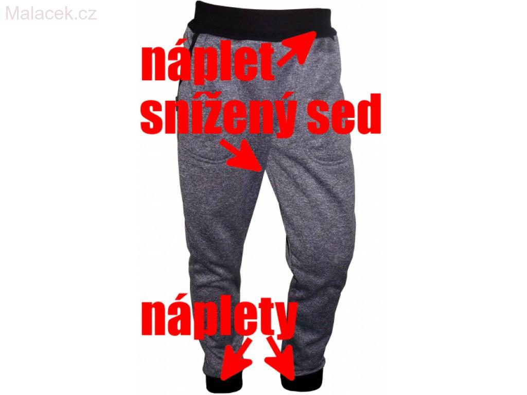 Dětské kalhoty Fantom SOFTSHELL se sníženým sedem - šedý melír