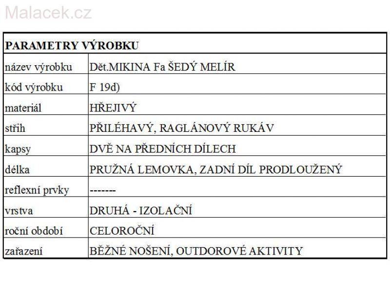 Dětská mikina Fantom šedý melír - růžová lemovka