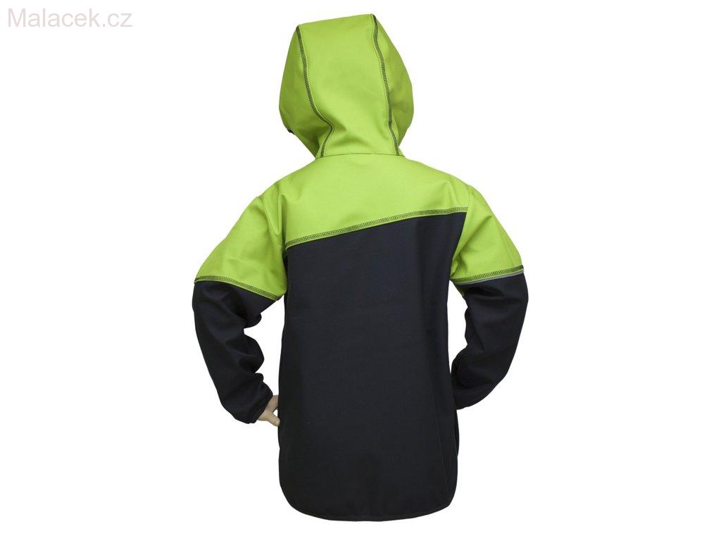 Fantom Dětská bunda Fantom SOFTSHELL dvoubarevná černo - limetková