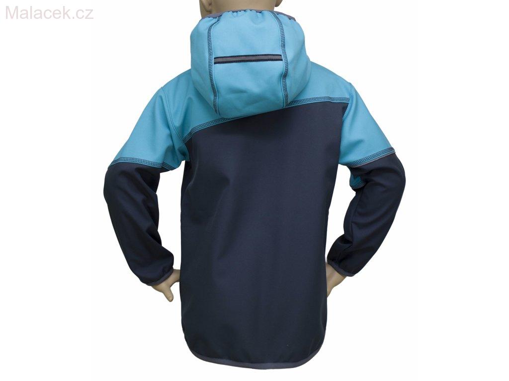 Fantom Dětská bunda Fantom SOFTSHELL dvoubarevná šedo-tyrkysová