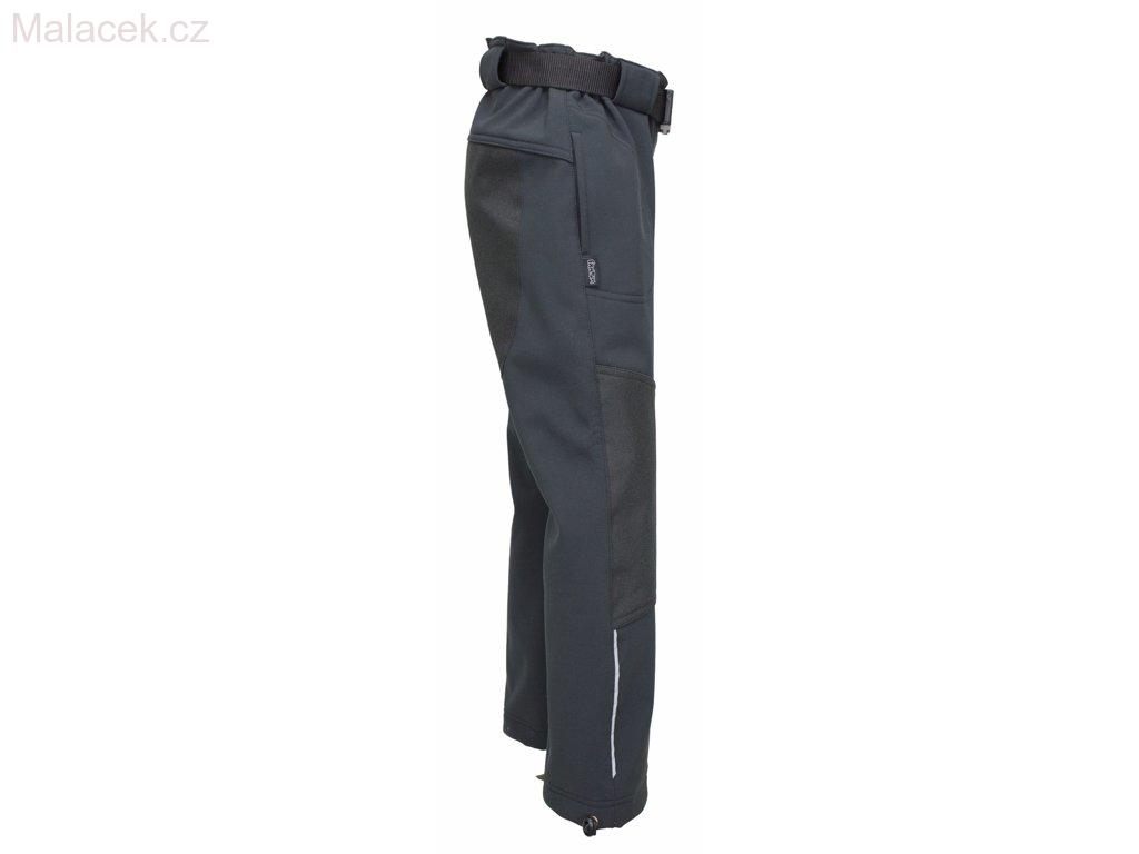 Fantom Dětské kalhoty SOFTSHELL s cordurou, černé