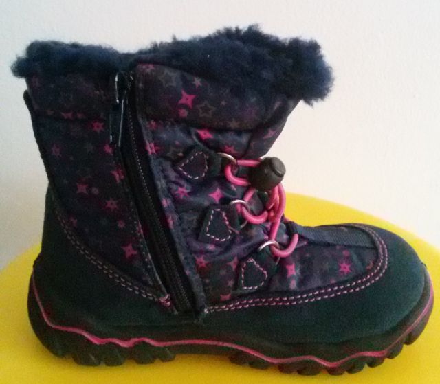 Dětská zimní obuv s membránou Santé IC/233869, Navy - Purple VEL.. 26