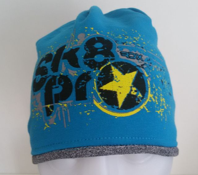 Bavlněná dvojvrstvá čepice RDX, SK8PRO, podšívka BAMBUS, modrá