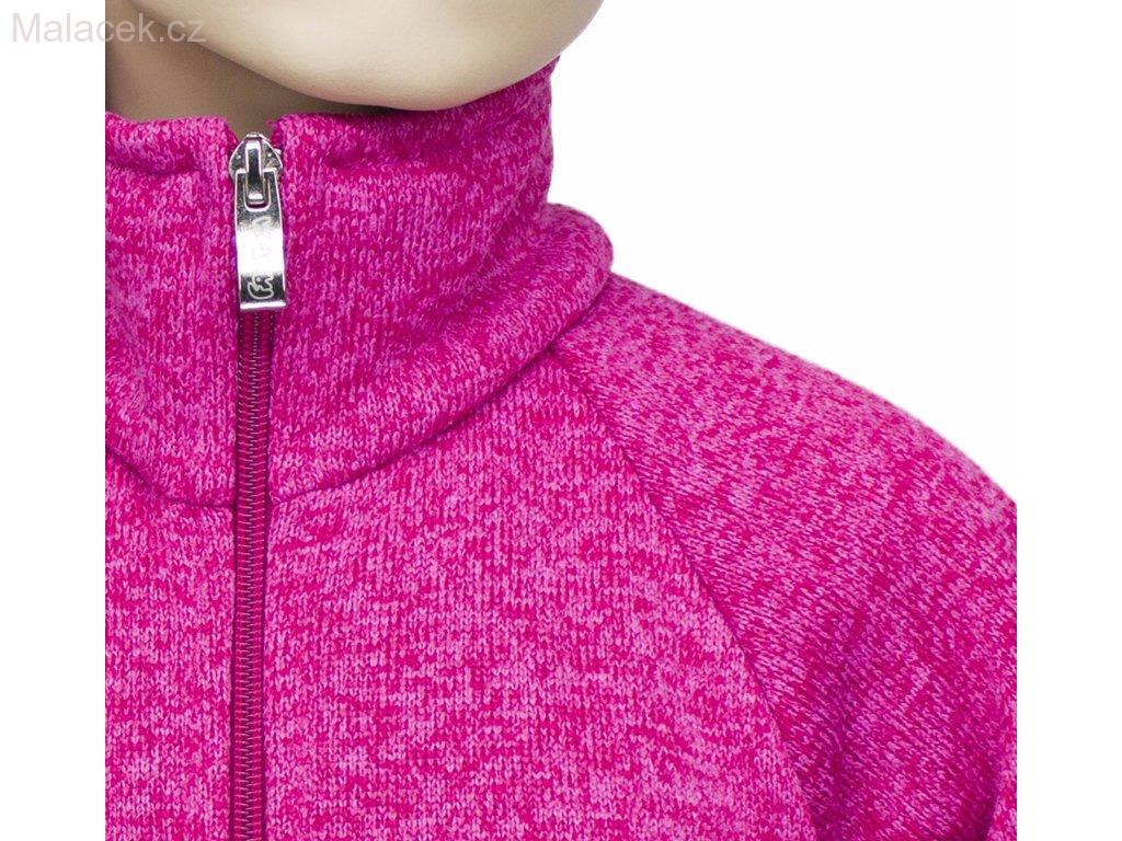 Fantom Dětský celopropínací sportovní svetr růžový melír