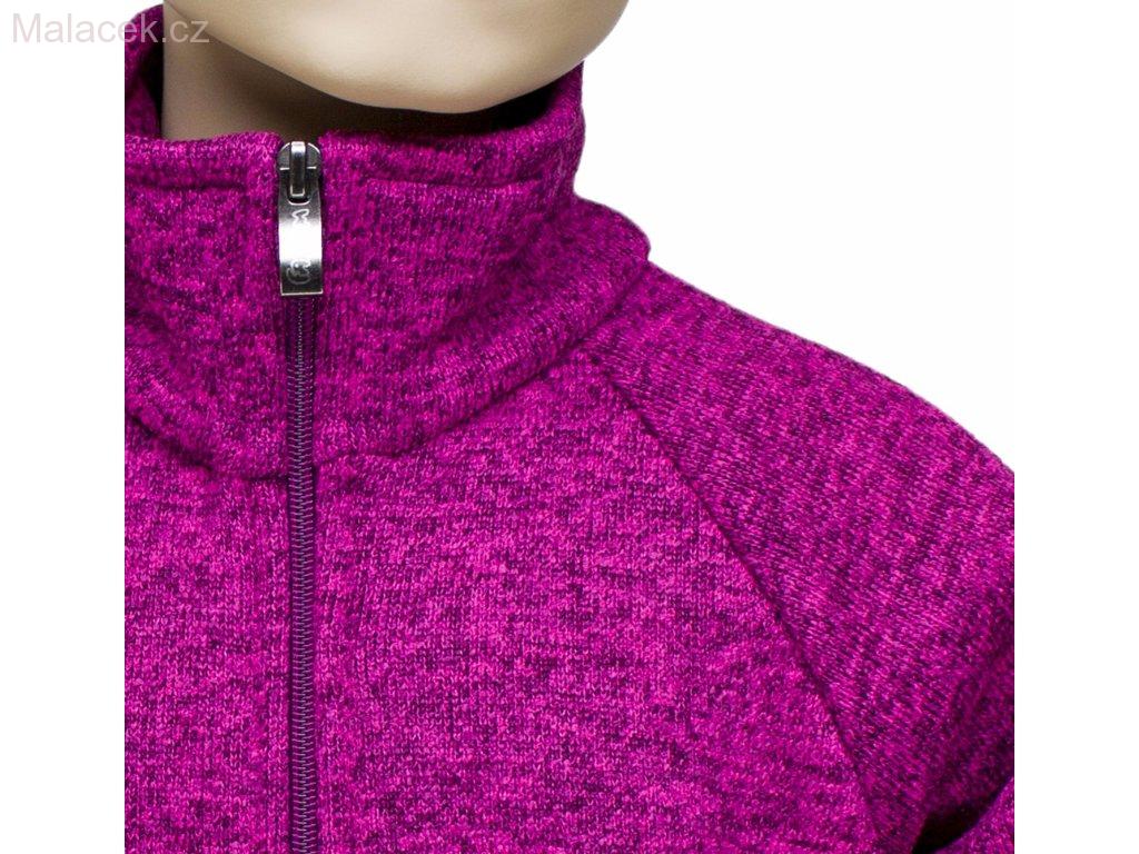 Fantom Dětský celopropínací sportovní svetr vínový melír