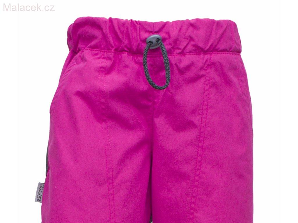 Dětské kalhoty Fantom OUTDOOROVÉ letní bavlněné, šedo-růžové