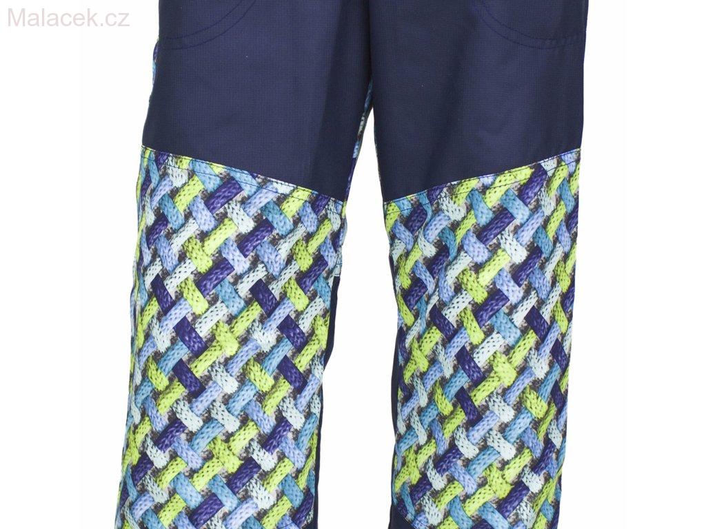 Fantom Kalhoty se zátěrem a podšívkou modré-modrozelené copánky