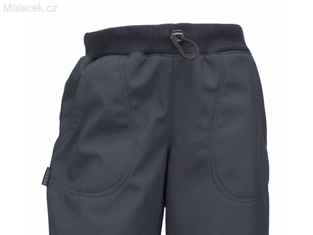 Fantom Dětské kalhoty SOFTSHELL do nápletu černá