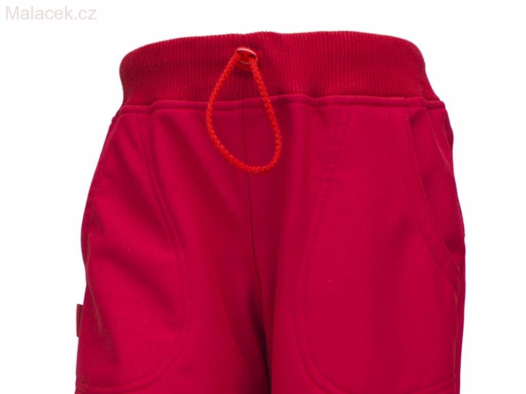 Dětské kalhoty Fantom SOFTSHELL do nápletu - červená