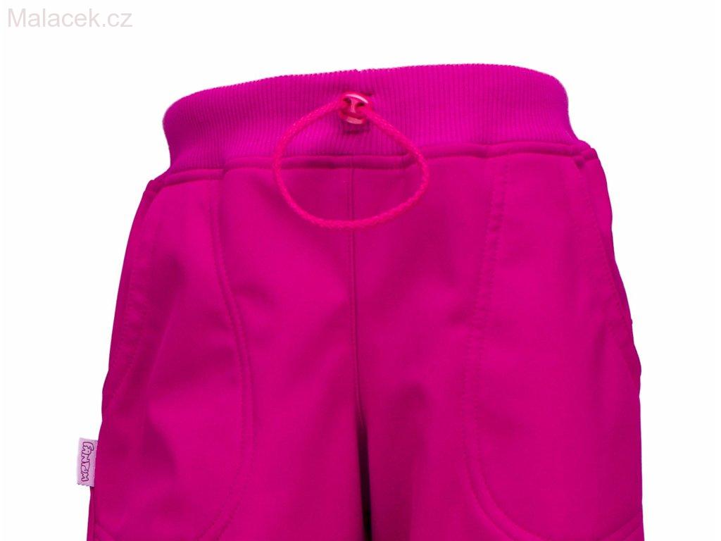 Dětské kalhoty Fantom SOFTSHELL do nápletu - růžová