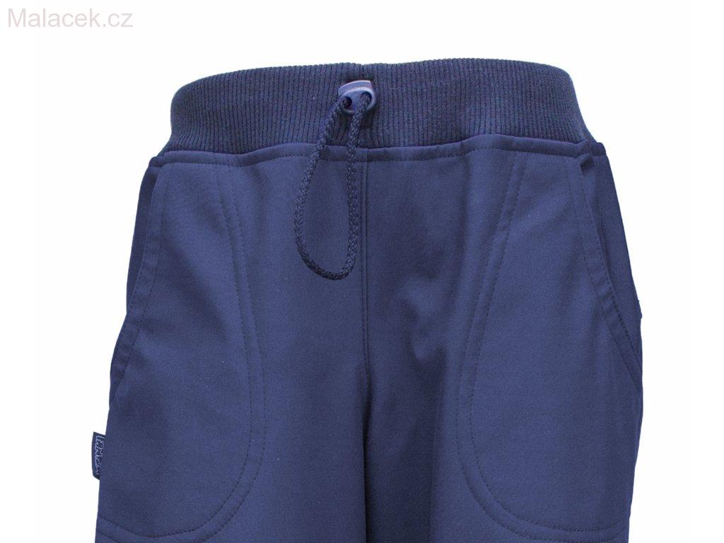 Dětské kalhoty Fantom SOFTSHELL do nápletu - tmavě modrá