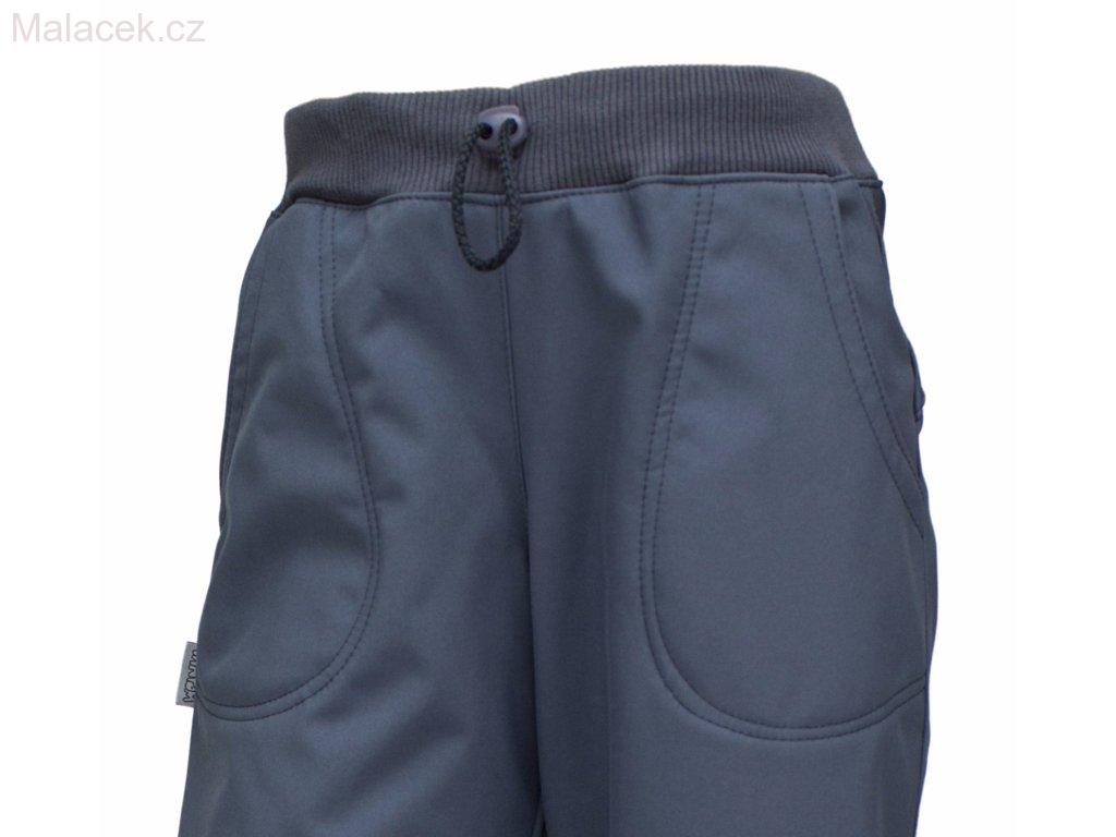 Dětské kalhoty Fantom SOFTSHELL do nápletu - tmavě šedá