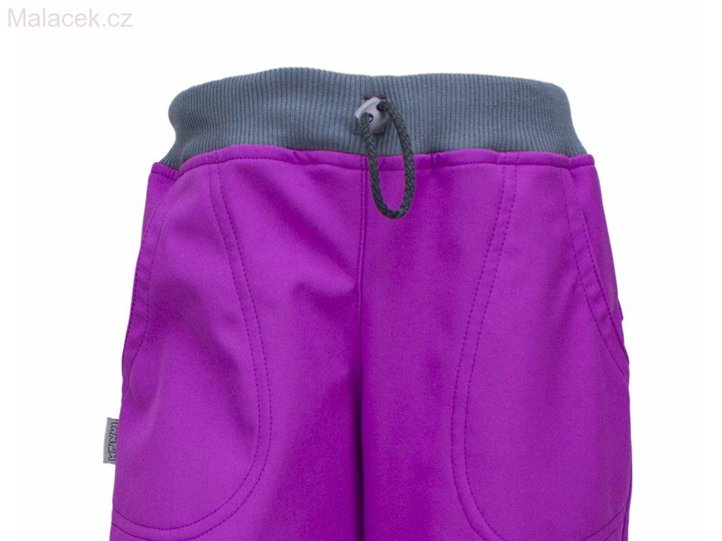 Dětské kalhoty Fantom SOFTSHELL do nápletu - orchidej
