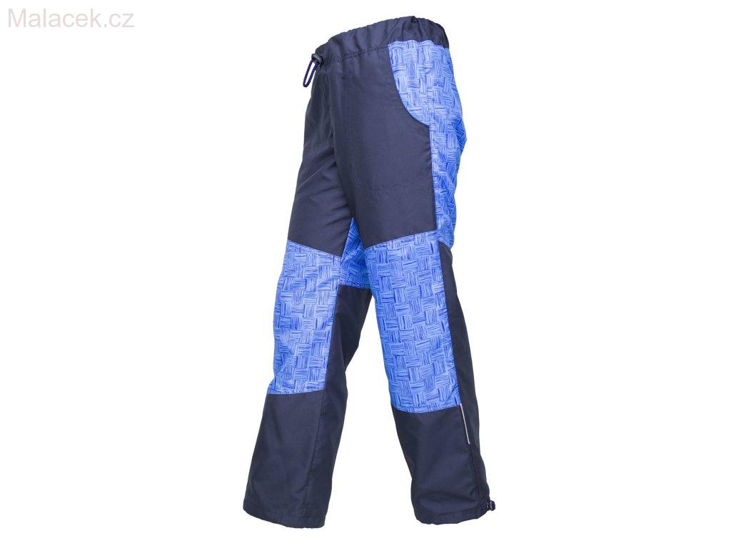 Fantom Kalhoty s kostkou se zátěrem a podšívkou černé-šedohnědá kostka