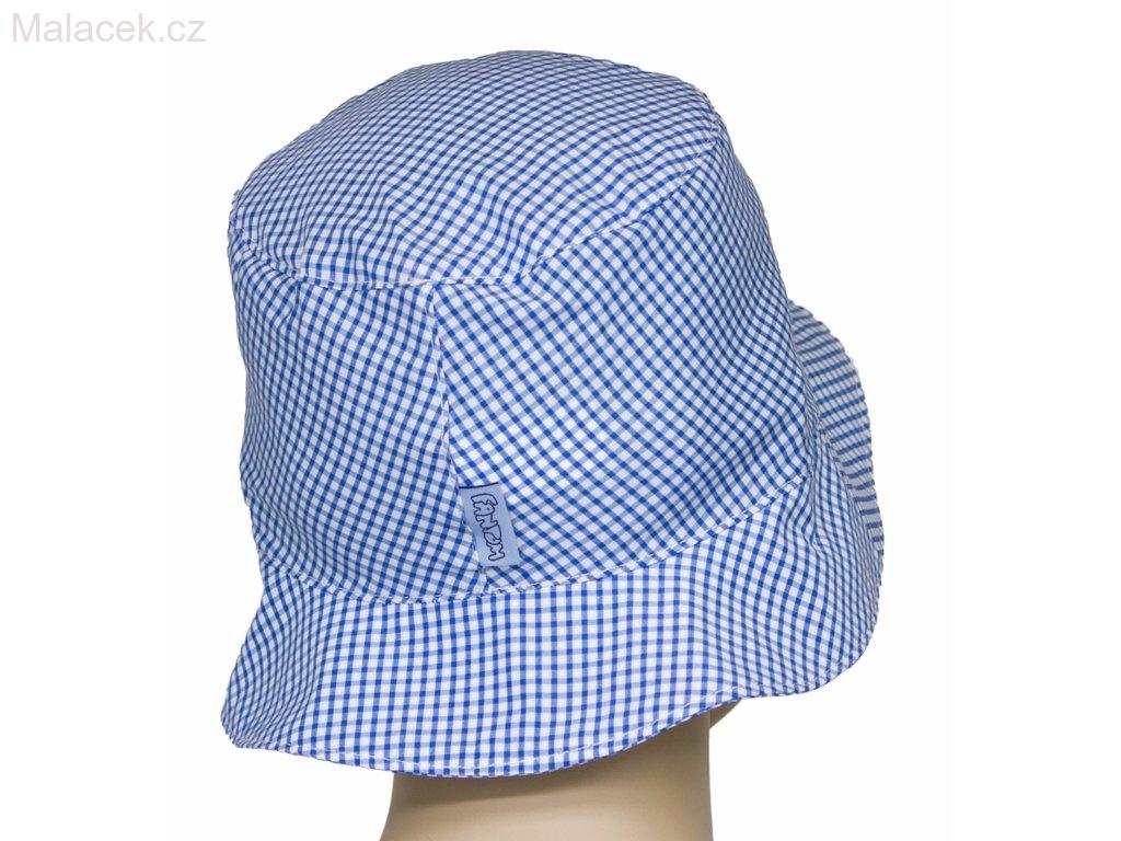 Dětský klobouk Fantom -bílo-modrá kostka