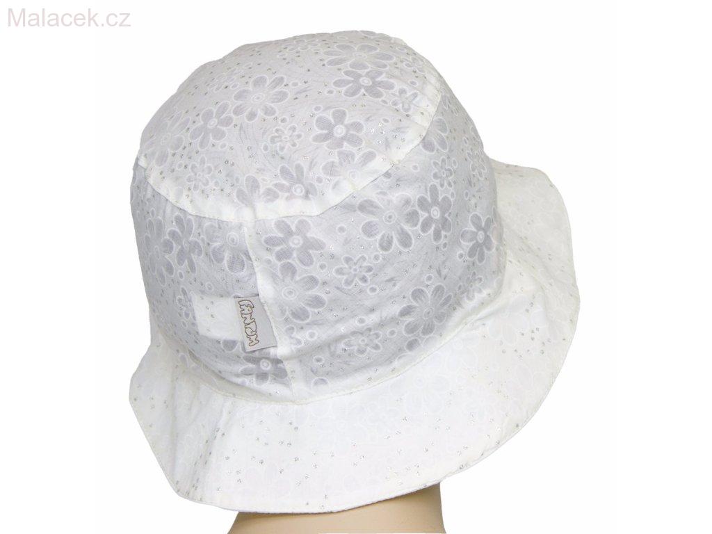 Dětský klobouk Fantom - č. 2 smetanová (stříbrné tečky) VEL. 50, 54