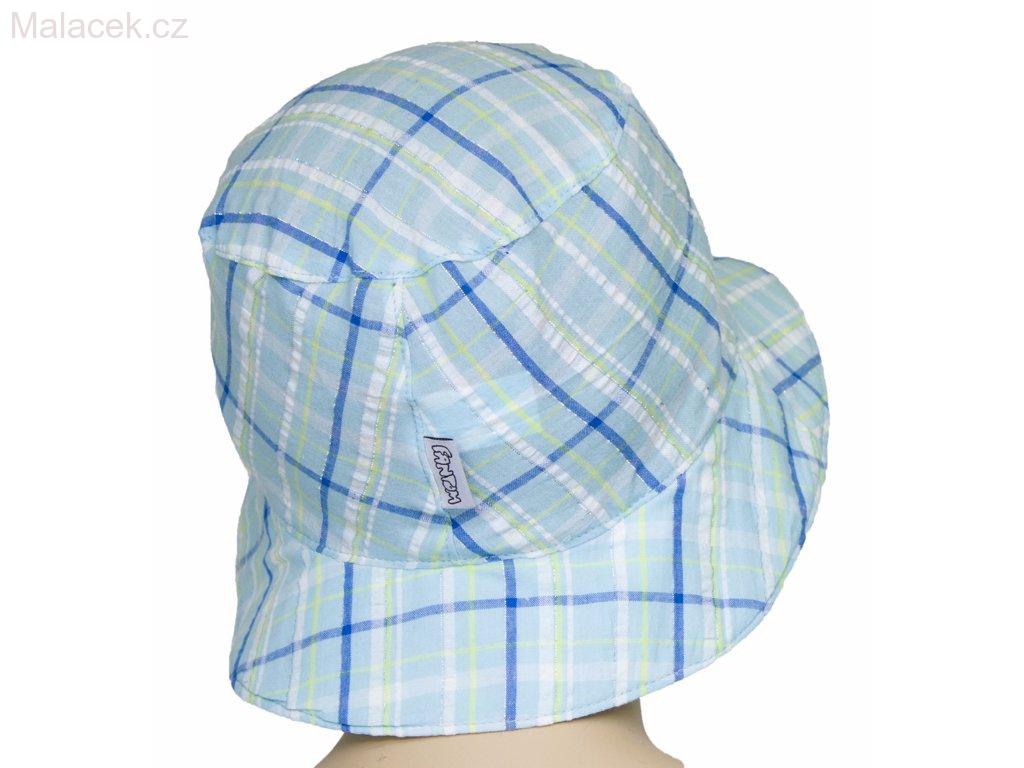 Dětský klobouk Fantom - světle modrý se stříbrnou nitkou