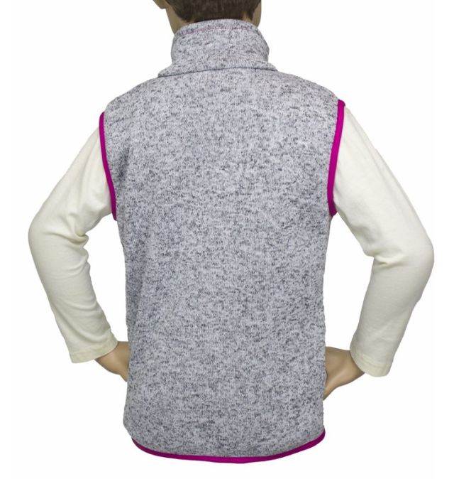 Fantom Vesta svetrovinový úplet šedý melír růžová lemovka