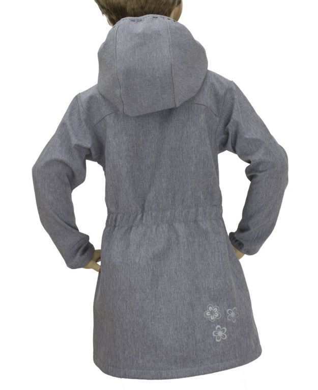 Fantom Dětský softshellový kabát šedý melír