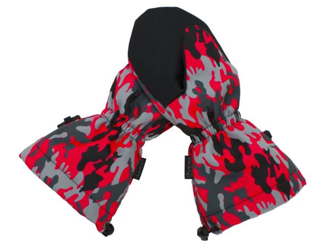 Dětské SNĚHOVÉ rukavice Fantom SOFTSHELL 30/15, signálně růžový maskáč