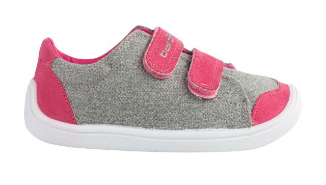 3F bar3foot Tenisky barefoot recycled šedo-růžová