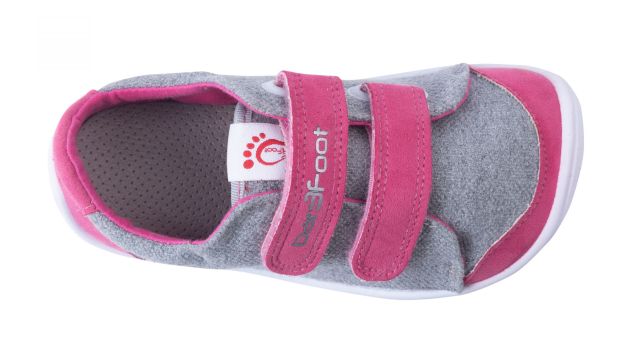 3F bar3foot Tenisky barefoot recycled šedo-růžová