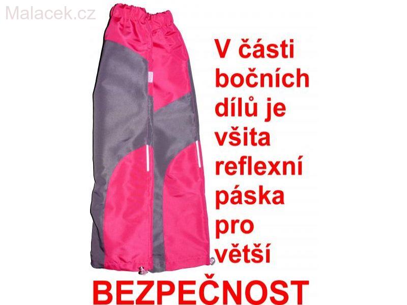 Fantom Dětské kalhoty OUTDOOROVÉ s bavlněnou podšívkou černo-šedá