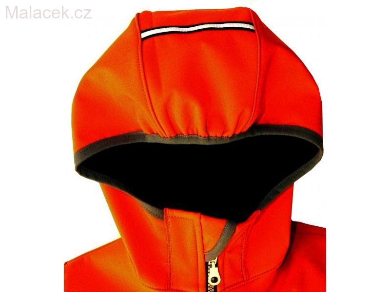 Fantom Dětská bunda SOFTSHELL trojbarevná petrolej-šedý melír-černá
