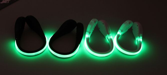 Altima LED klipy na boty černé se zeleným světlem