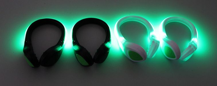 Altima LED klipy na boty černé se zeleným světlem