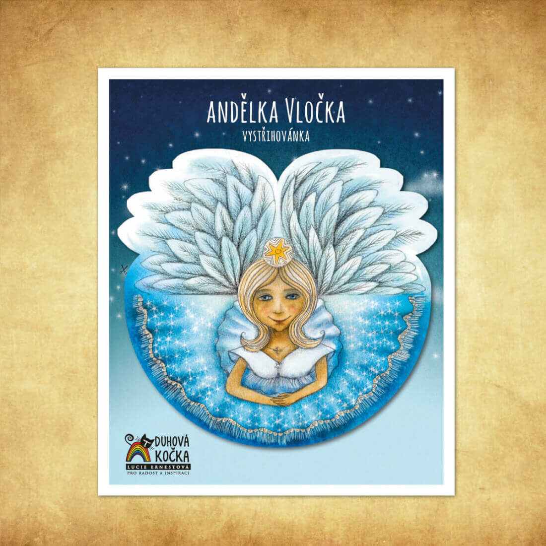 Lucie Ernestová Sada vystřihovánek - Andělky 4 ks