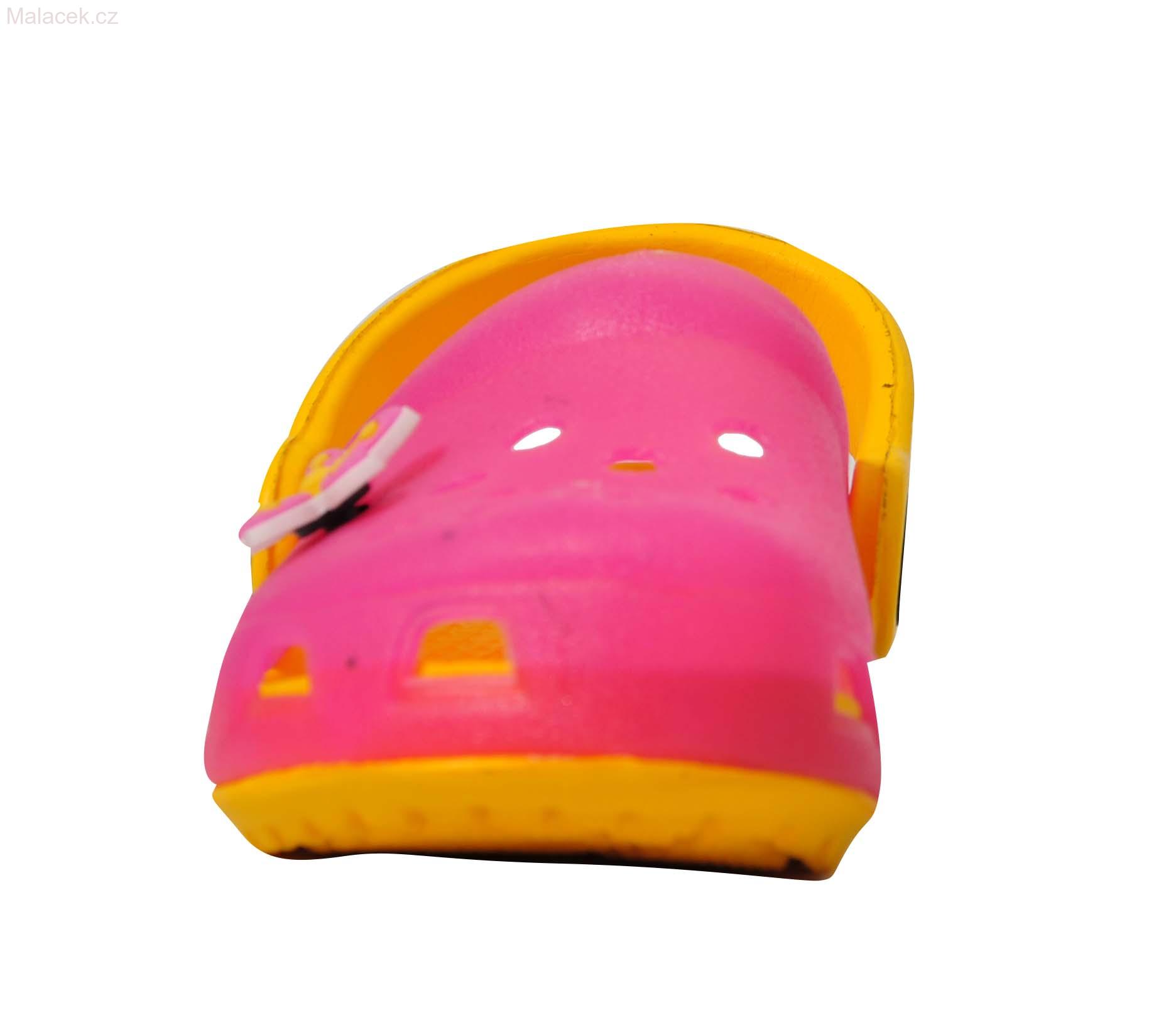 Dětské gumové sandále BUGGA, nazouváky růžové