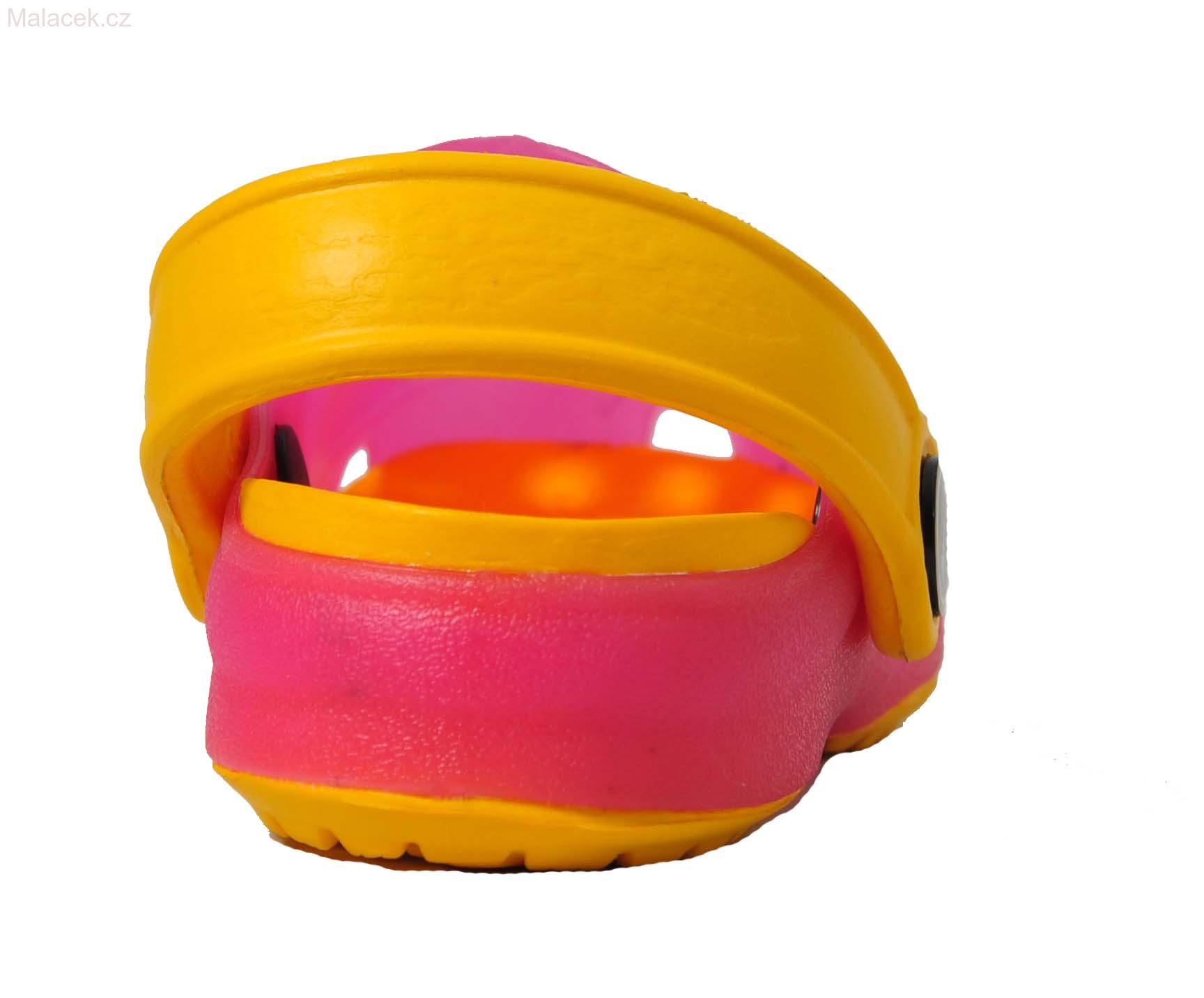 Dětské gumové sandále BUGGA, nazouváky růžové