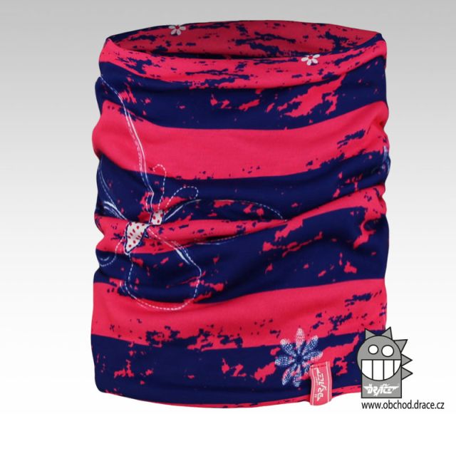 Oboustranná čepice Falco, vzor 15 Dráče, růžovo-modrá, pruhy