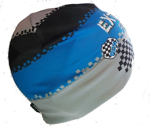 Funkční čepice RDX potisk EXTREME RACING, šedo-modrá