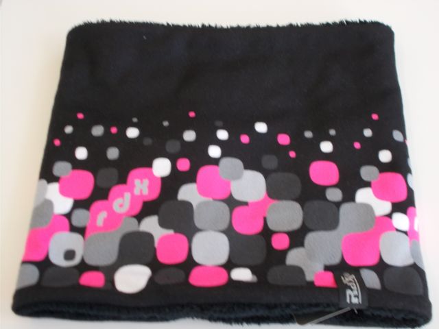 Zimní čepice RDX potisk neon růžové ČTVEREČKY, podšívka MERINO