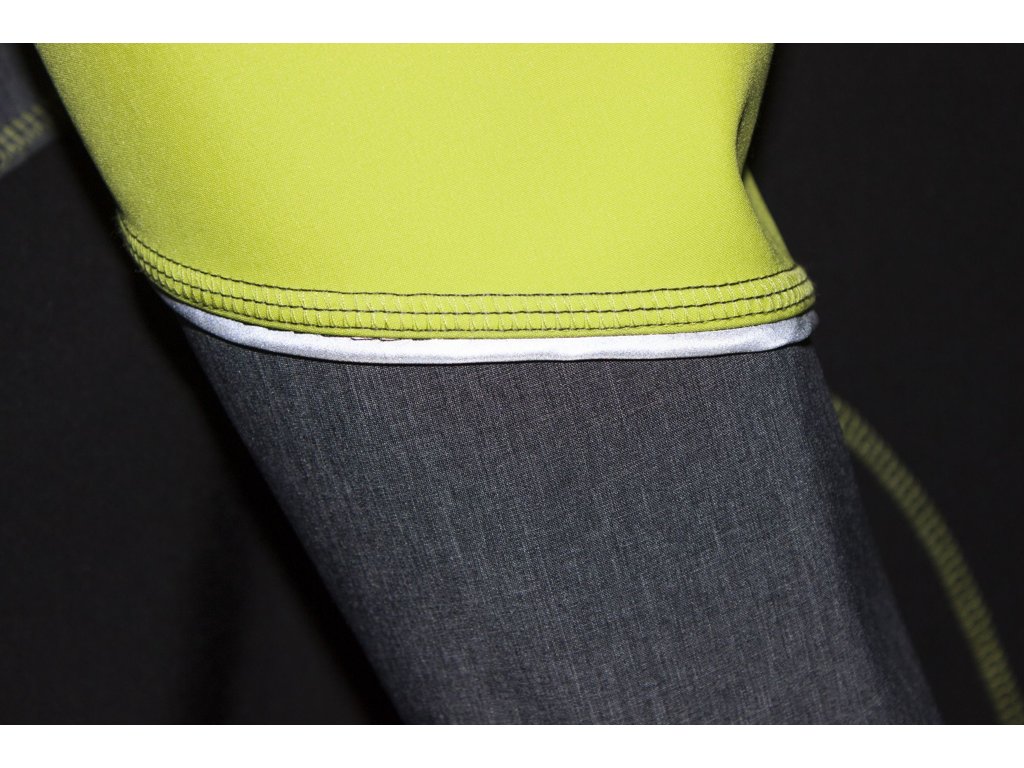 Dětská softshellová bunda Fantom ČERNO-MELÍR-ZELENOŽLUTÁ