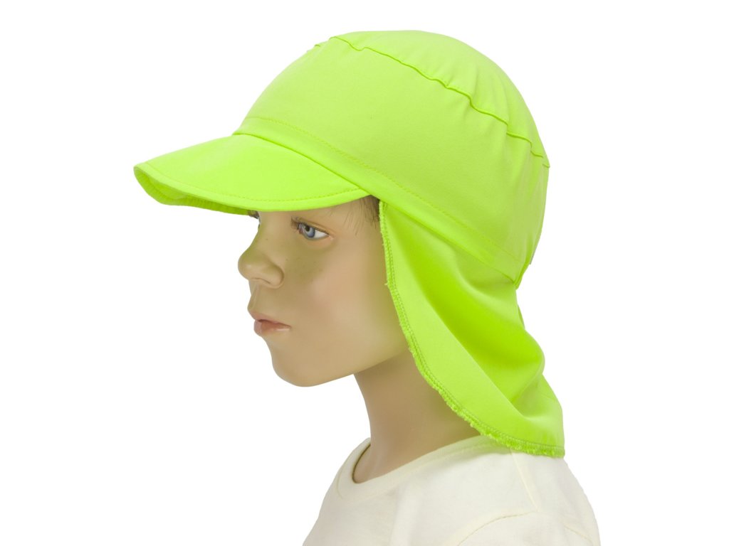 Čepice Bekovka - letní s plachetkou, signální zelená