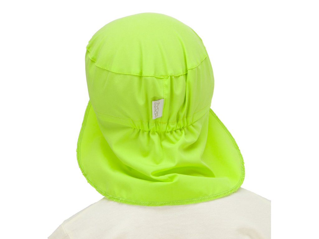 Čepice Bekovka - letní s plachetkou, signální zelená