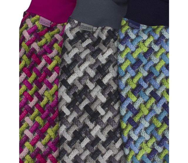 Fantom Kojenecké softshellové kalhoty růžovo-zelené copánky