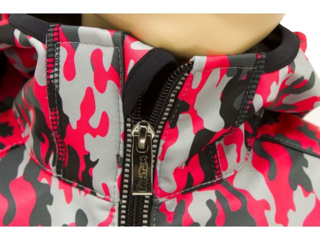 Dětská softshellová bunda Fantom RŮŽOVÝ MASKÁČ