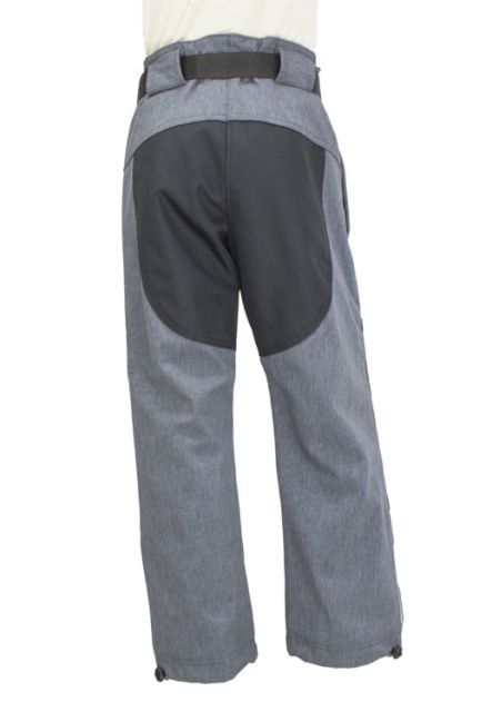 Fantom Dětské kalhoty SOFTSHELL s cordurou tmavě šedý melír