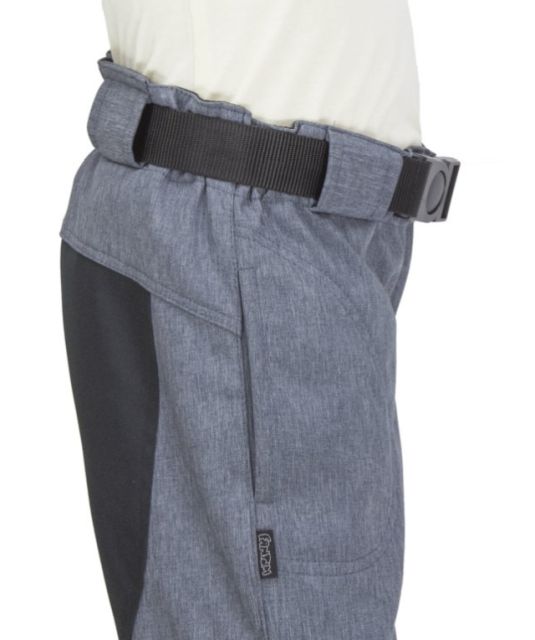 Fantom Dětské kalhoty SOFTSHELL s cordurou tmavě šedý melír