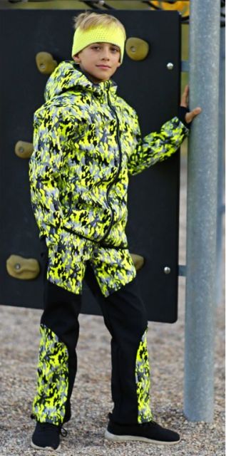 Dětská softshellová bunda Fantom RŮŽOVÝ MASKÁČ