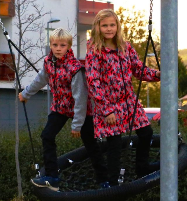 Dětská softshellová bunda Fantom RŮŽOVÝ MASKÁČ