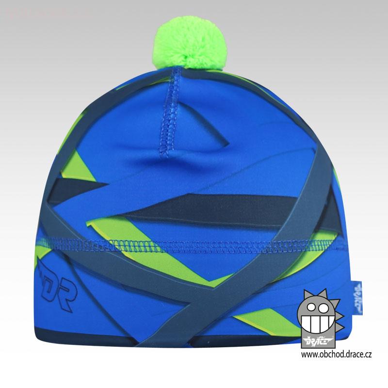 Flavio čepice pro zimní období vzor 92, modrá, čáry