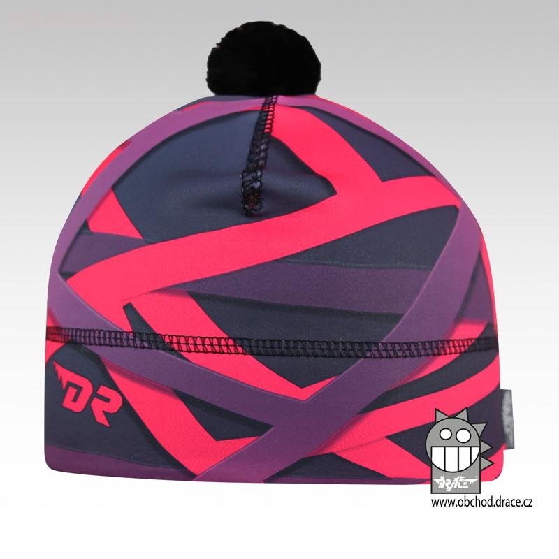 Flavio čepice pro zimní období vzor 94, šedo-růžová